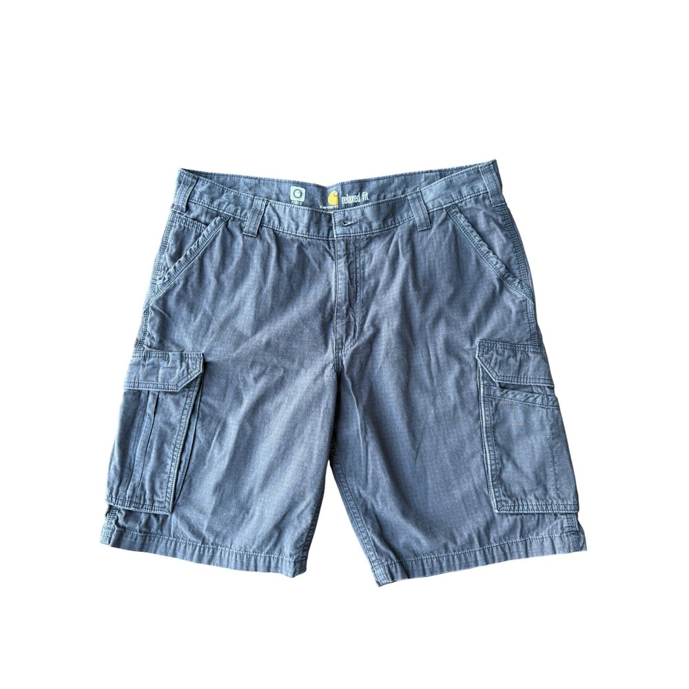 Carhartt Force Mens 38 Gray Ripstop Cargo Shorts Relaxed Fit Work Utility